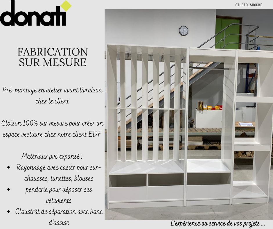 Vestiaire en bois clair sur mesure